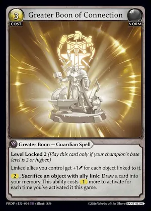 Greater Boon of Connection #1 – Asphodel / Paradise: Pantheon