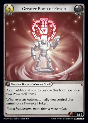 Greater Boon of Rosen #4 – Asphodel / Paradise: Pantheon