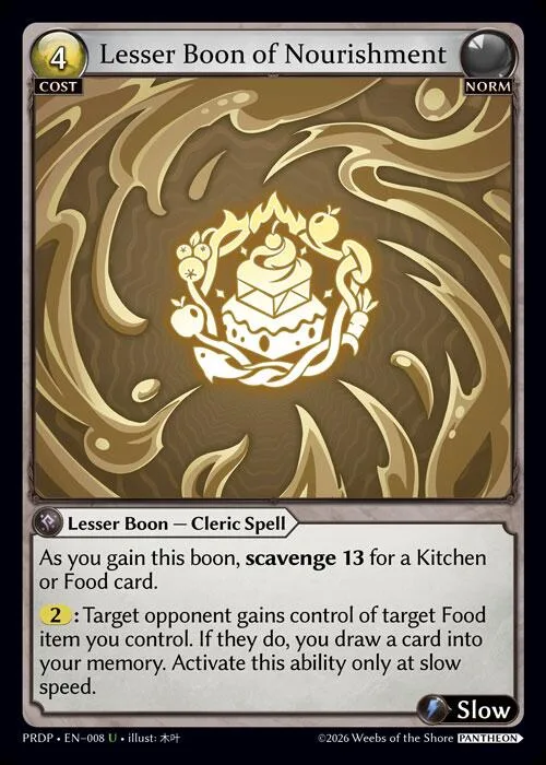 Lesser Boon of Nourishment #8 – Asphodel / Paradise: Pantheon