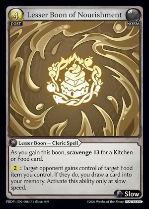 Lesser Boon of Nourishment #8 – Asphodel / Paradise: Pantheon