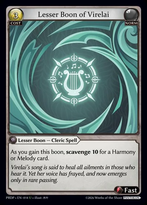 Lesser Boon of Virelai #14 – Asphodel / Paradise: Pantheon