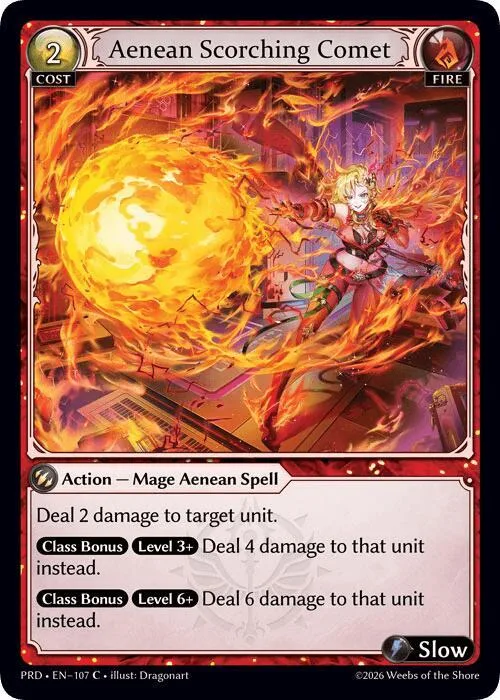 Aenean Scorching Comet (Interference Curio Foil) #107 – Asphodel / Paradise