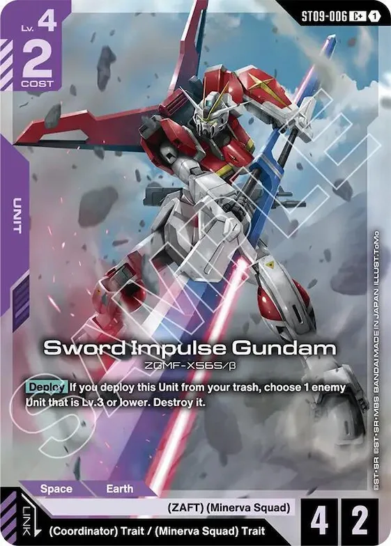 Sword Impulse Gundam (C+) #st9-006 – Starter Deck 09: Destiny Ignition