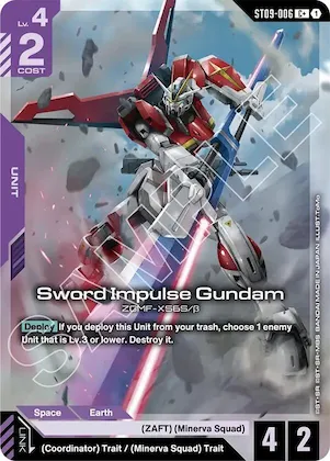 Sword Impulse Gundam (C+) #st9-006 – Starter Deck 09: Destiny Ignition