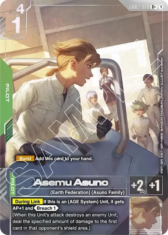 Asemu Asuno (R+) #gd3-088 – Steel Requiem