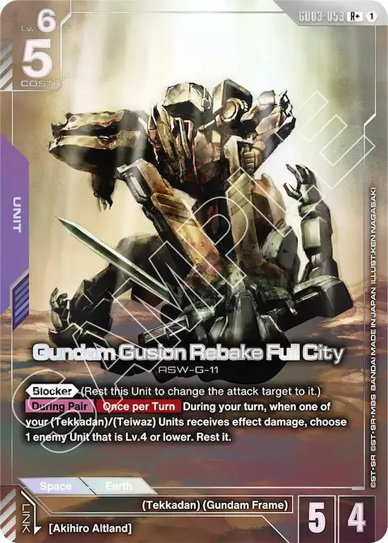 Gundam Gusion Rebake Full City (R+) #gd3-053 – Steel Requiem
