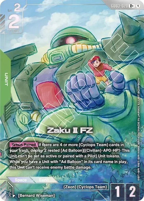 Zaku II FZ (R+) #gd3-020 – Steel Requiem