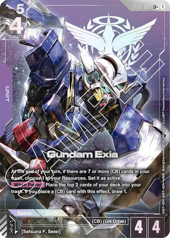 Gundam Exia (ST07-001) (LR+) #st7-001 – Starter Deck 07: Celestial Drive