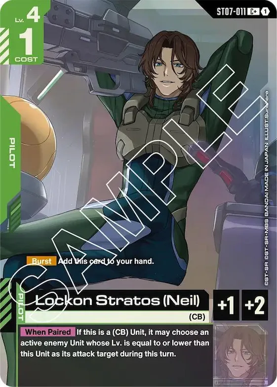 Lockon Stratos (Neil) (C+) #st7-011 – Starter Deck 07: Celestial Drive