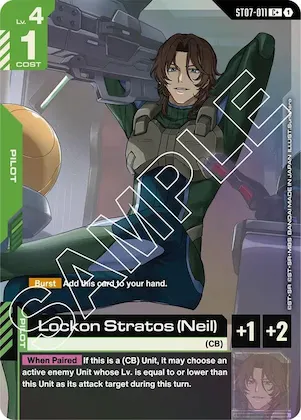 Lockon Stratos (Neil) (C+) #st7-011 – Starter Deck 07: Celestial Drive