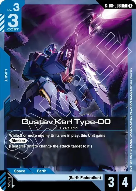 Gustav Karl Type-00 #st8-008 – Starter Deck 08: Flash of Radiance