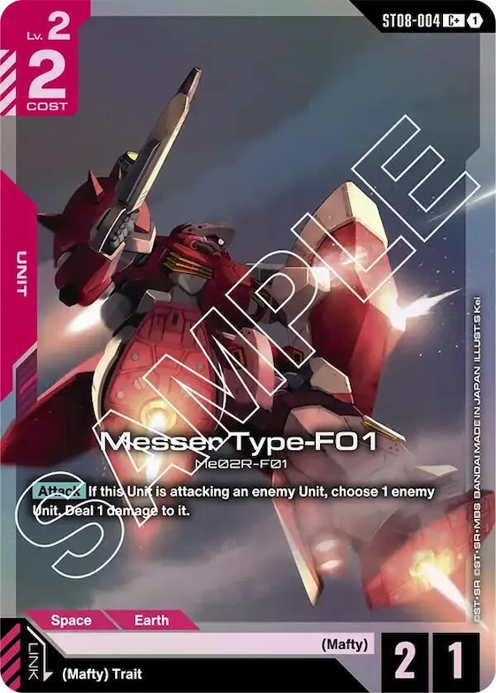 Messer Type-F01 (C+) #st8-004 – Starter Deck 08: Flash of Radiance