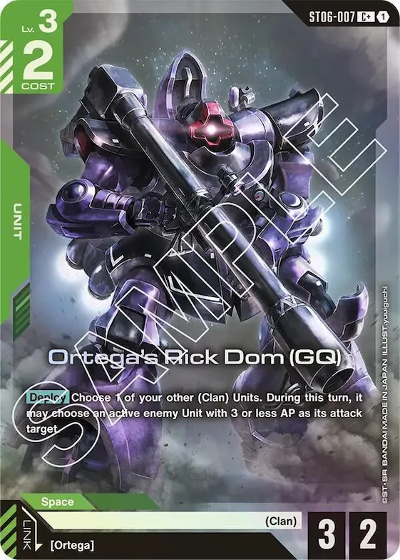 Ortega's Rick Dom (GQ) (C+) #st6-007 – Starter Deck 06: Clan Unity