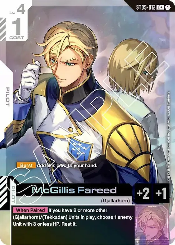 McGillis Fareed (C+) #st5-012 – Starter Deck 05: Iron Bloom