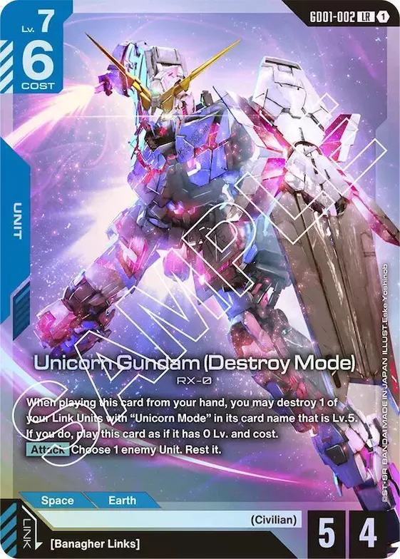 Unicorn Gundam (Destroy Mode) #gd1-002 – Newtype Rising