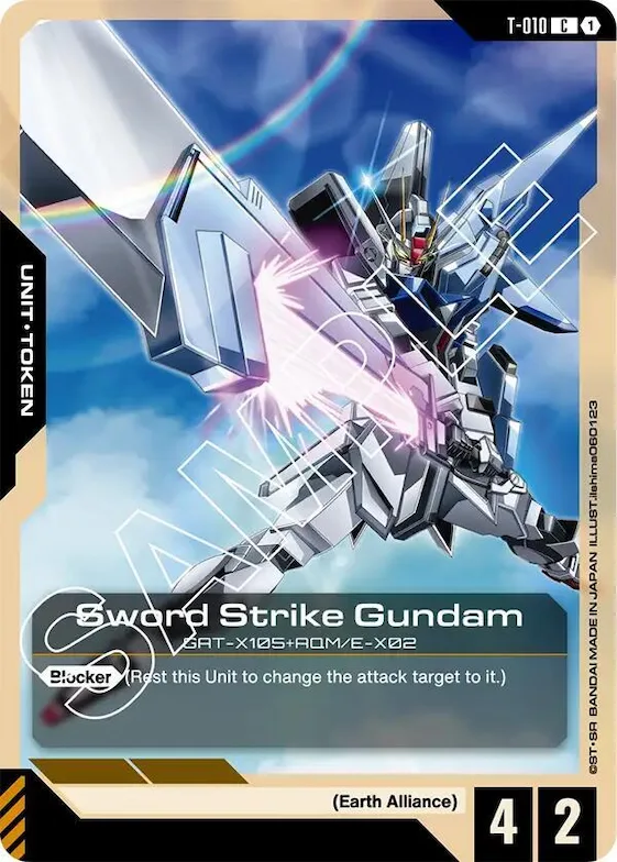 Sword Strike Gundam (T-010) Token #t-010 – Newtype Rising