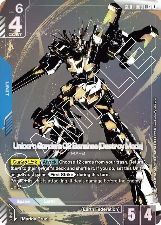 Unicorn Gundam 02 Banshee (Destroy Mode) (LR+) #gd1-003 – Newtype Rising