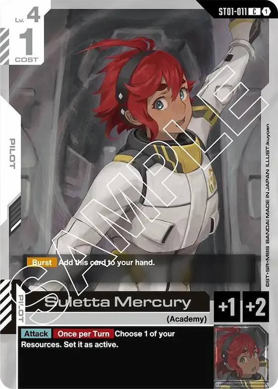 Suletta Mercury #st1-011 – Starter Deck 01: Heroic Beginnings
