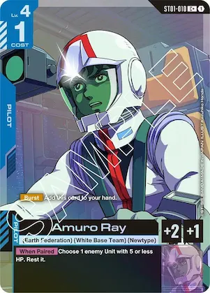 Amuro Ray (C+) #st1-010 – Starter Deck 01: Heroic Beginnings