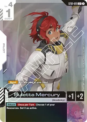 Suletta Mercury (C+) #st1-011 – Starter Deck 01: Heroic Beginnings