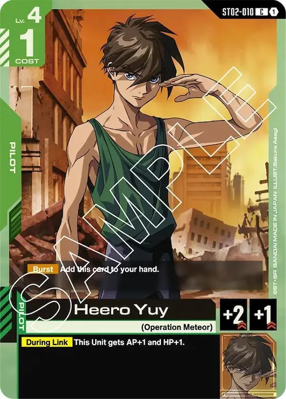 Heero Yuy #st2-010 – Starter Deck 02: Wings of Advance