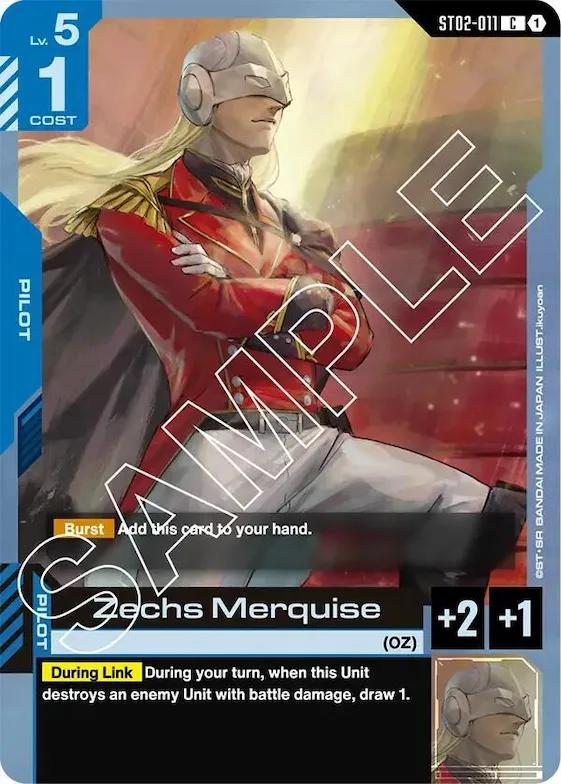 Zechs Merquise #st2-011 – Starter Deck 02: Wings of Advance