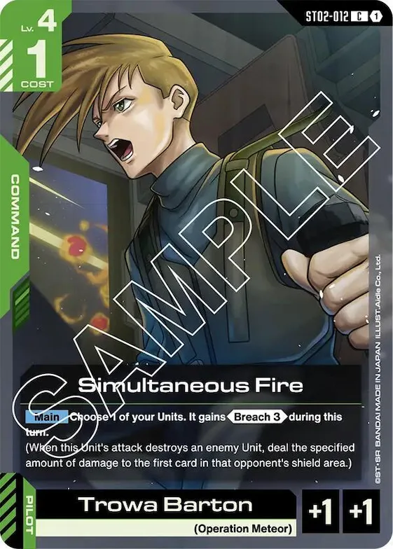 Simultaneous Fire #st2-012 – Starter Deck 02: Wings of Advance