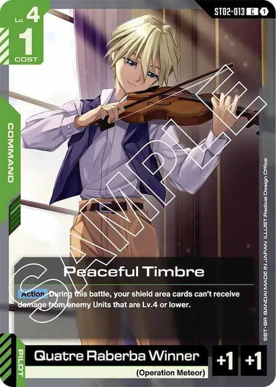 Peaceful Timbre #st2-013 – Starter Deck 02: Wings of Advance