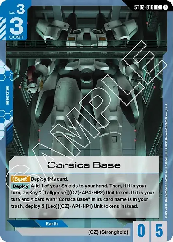 Corsica Base #st2-016 – Starter Deck 02: Wings of Advance