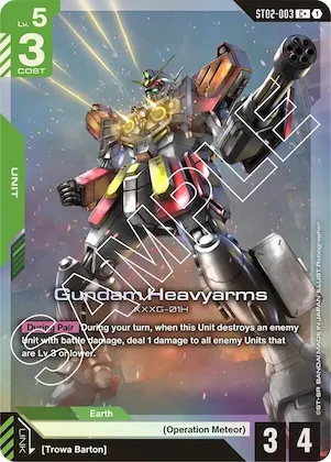 Gundam Heavyarms (C+) #st2-003 – Starter Deck 02: Wings of Advance