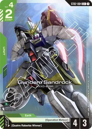 Gundam Sandrock (C+) #st2-004 – Starter Deck 02: Wings of Advance