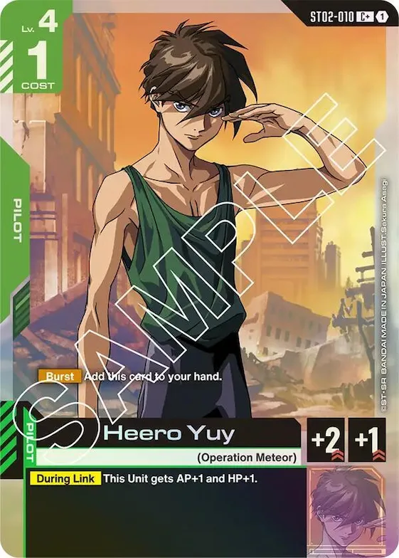 Heero Yuy (C+) #st2-010 – Starter Deck 02: Wings of Advance