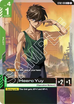 Heero Yuy (C+) #st2-010 – Starter Deck 02: Wings of Advance