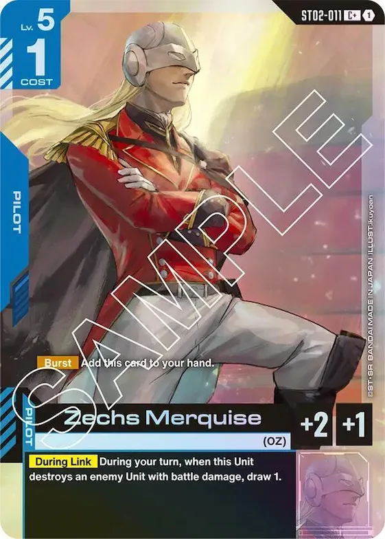 Zechs Merquise (C+) #st2-011 – Starter Deck 02: Wings of Advance