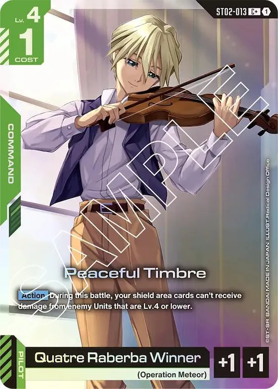 Peaceful Timbre (C+) #st2-013 – Starter Deck 02: Wings of Advance