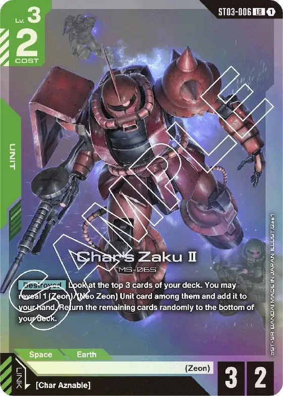 Char's Zaku II #st3-006 – Starter Deck 03: Zeon's Rush