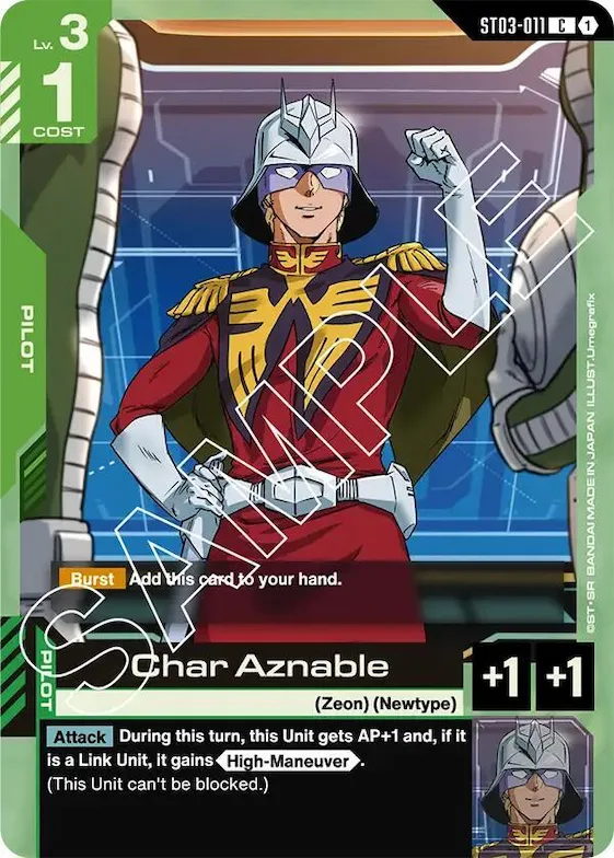 Char Aznable #st3-011 – Starter Deck 03: Zeon's Rush
