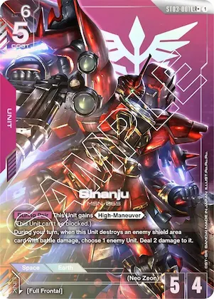 Sinanju (LR+) #st3-001 – Starter Deck 03: Zeon's Rush