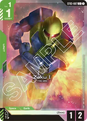 Zaku I (C+) #st3-007 – Starter Deck 03: Zeon's Rush