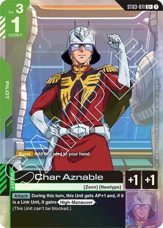 Char Aznable (C+) #st3-011 – Starter Deck 03: Zeon's Rush