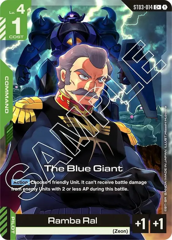 The Blue Giant (C+) #st3-014 – Starter Deck 03: Zeon's Rush