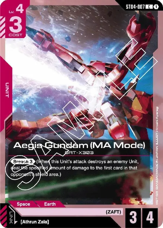 Aegis Gundam (MA Mode) #st4-007 – Starter Deck 04: SEED Strike