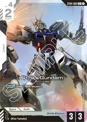 Strike Gundam (C+) #st4-002 – Starter Deck 04: SEED Strike