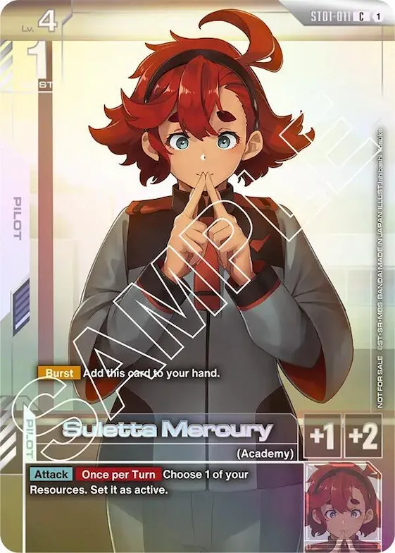 Suletta Mercury (Newtype Challenge 2025 Mission 1) #st1-011 – Gundam Promotional Cards