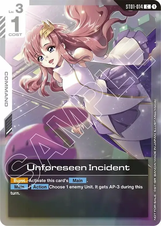 Unforeseen Incident (Store Tournament Participant Pack 01) #st1-014 – Gundam Promotional Cards