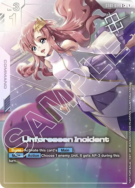 Unforeseen Incident (Store Tournament Winner Pack 01) #st1-014 – Gundam Promotional Cards