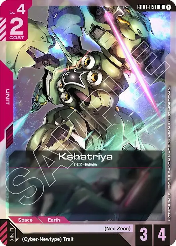 Kshatriya (GD01-051) (Store Tournament Participant Pack 01) #gd1-051 – Gundam Promotional Cards