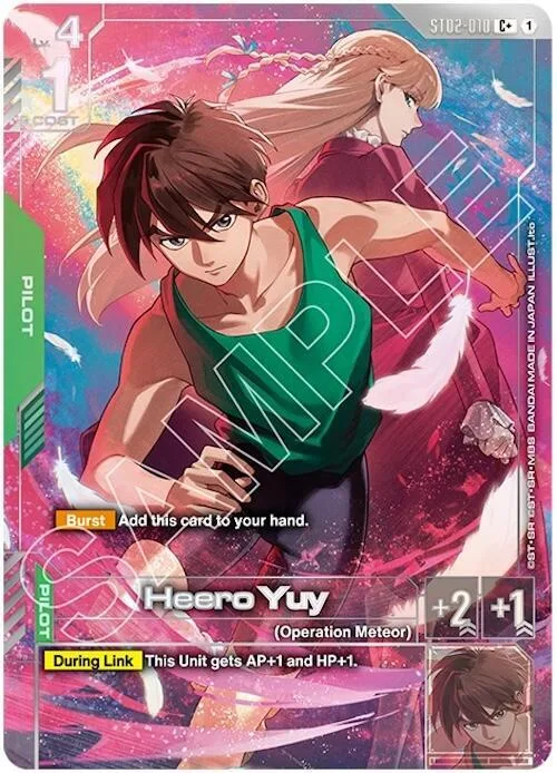 Heero Yuy (C+) (PB01) #st2-010 – Gundam Promotional Cards