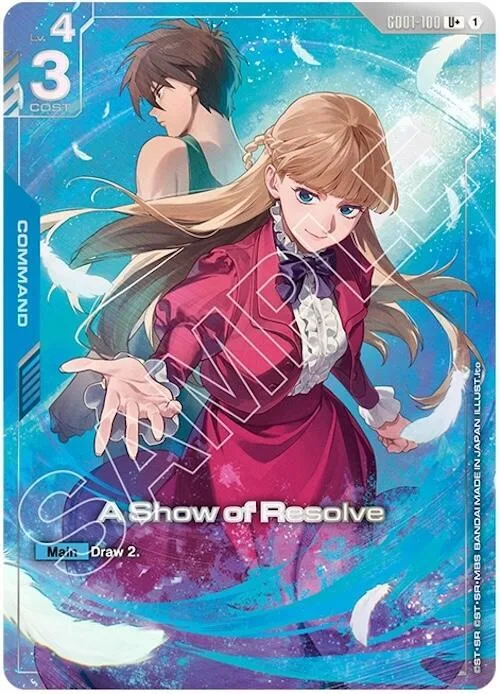 A Show of Resolve (U+) (PB01) #gd1-100 – Gundam Promotional Cards