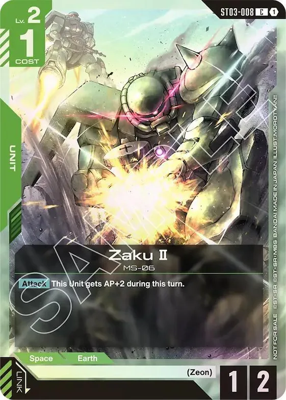 Zaku II (Championship Participation Pack 01) #st3-008 – Gundam Promotional Cards